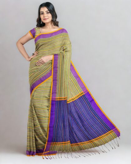 Pure Cotton Grameen Check Saree