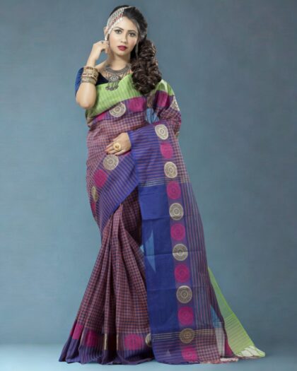 Pure Cotton Grameen Check Saree