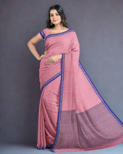 Pure Cotton Grameen Check Saree