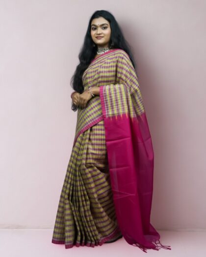 Mercerized Cotton Saree