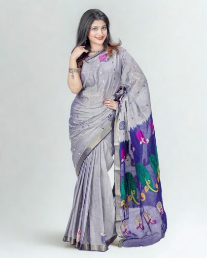 Mercerized Cotton Saree
