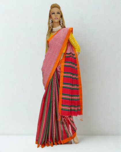 Half silk Gamcha check Saree